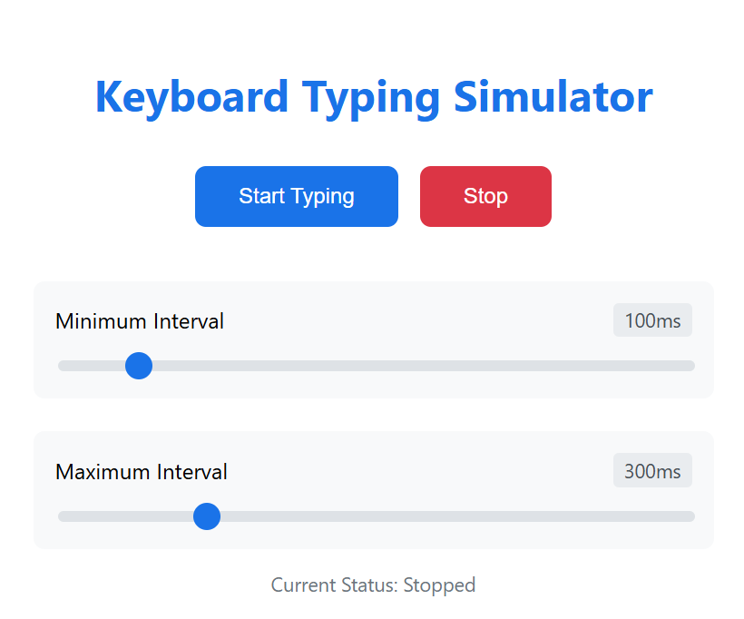 Keyboard Typing Simulator